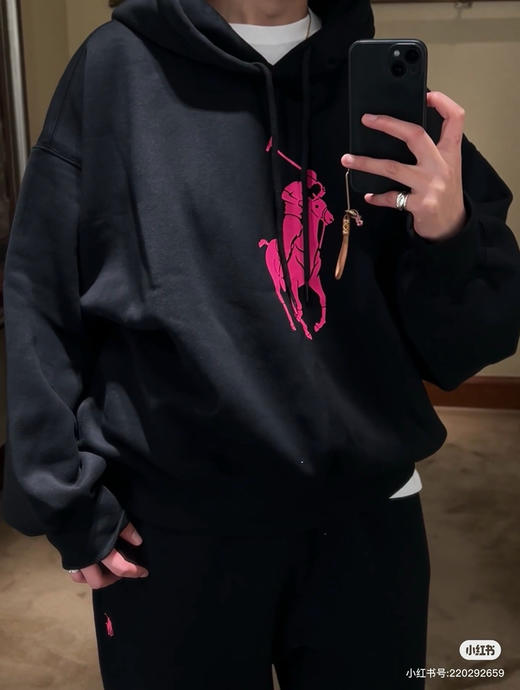 rl粉标加绒卫衣卫裤1017 商品图3