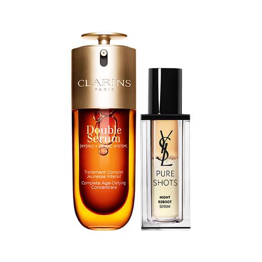 【王炸组合】 Clarins娇韵诗 第九代双萃精华50ml+YSL圣罗兰夜皇后精华30ml  商品图0