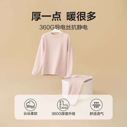 笛莎Deesha 女童家居服2025冬新款女童厚绒倍暖家居内衣套装 商品图4