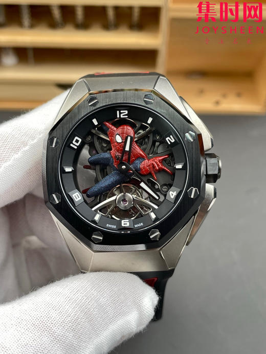 【贵重物品】真陀飞轮 爱彼皇家橡树26631系列 皇家橡树蜘蛛侠联名 真陀飞轮机 男士腕表 表径42mm 钛金属 商品图2