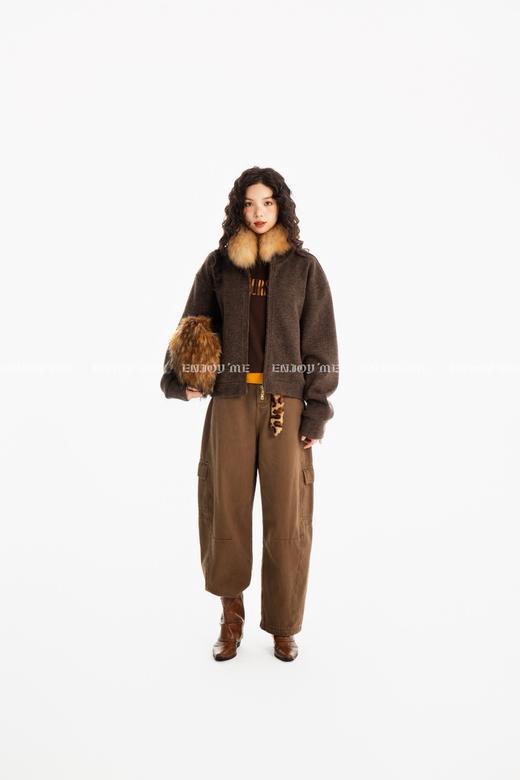 【门店同款】ENJOY冬季“游牧漫寻”带毛领短款外套 167694702 商品图4