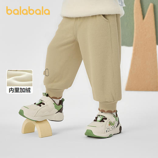【商场同款】巴拉巴拉宝宝长裤加绒男童休闲裤秋冬2025新款裤子萌 商品图1