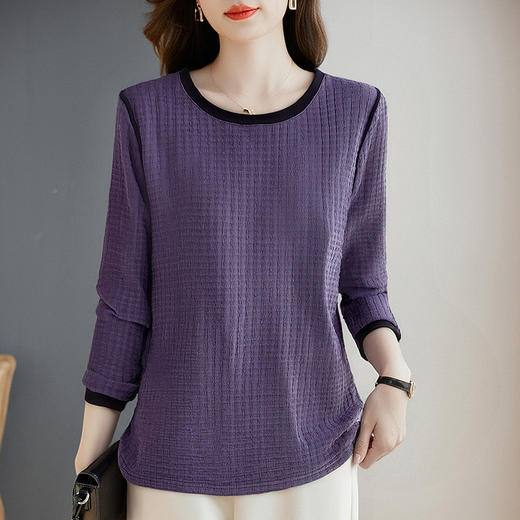 大码长袖t恤女士打底衫秋冬内搭可外穿2026新款洋气爆款正肩上衣 商品图0