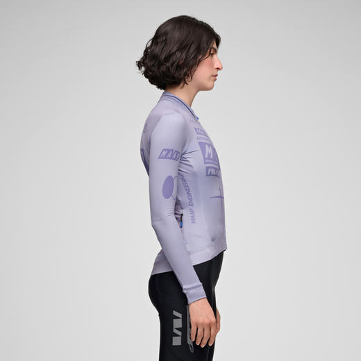 MAAP 女士 Drome 系列 加绒长袖骑行服 闪银紫 商品图1