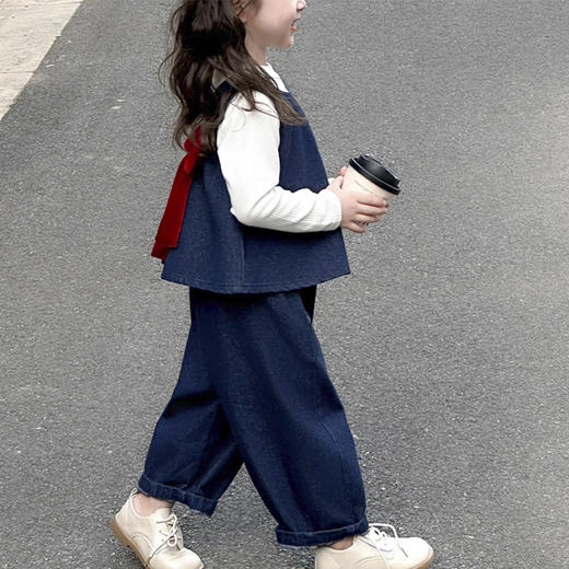 裁缝学苑TQ183女童牛仔马甲纸样裤子套装儿童服装打版裁剪样板图 商品图1