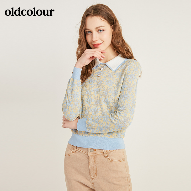 oldcolour欧珂秋冬设计感时尚休闲通勤短款套头衫女GM41052902