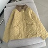 D110405新款卡其色拼接衣领儿童棉服外套女宝款 商品缩略图0