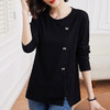 黑色打底衫女春秋2026新款妈妈大码女装胖mm长袖t恤宽松显瘦上衣 商品缩略图0