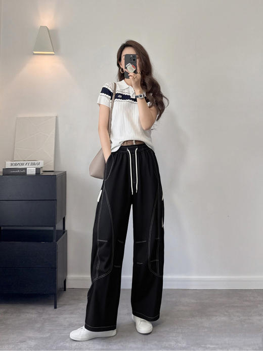 ❤情侣七防轻量弧线工装裤   甄选品质面料，软糯亲肤❗️ ✅防污+抗皱+防风+防水+耐磨+透气 ✅直筒版型，显瘦显高！ 六色可选！M-4XL（90-210斤）1106 商品图3