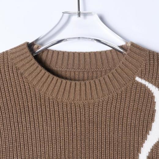 243026SDSA男士秋冬新款痞帅男装韩版简约撞色圆领毛衣百搭慵懒风针织衫 商品图2