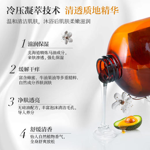 【分仓直发包邮】蝶印保湿精华马油沐浴露600ml 商品图4