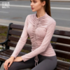 贝莉塔女士长袖小高领抽绳褶皱瑜伽服上衣BLT5220 双色纱面料 商品缩略图9