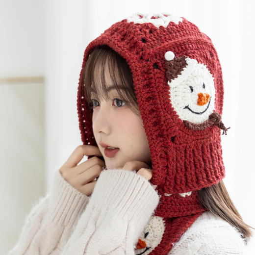 苏苏姐家雪国萌趣帽子围巾套装手工diy钩针编织羊毛线手编材料包 商品图1