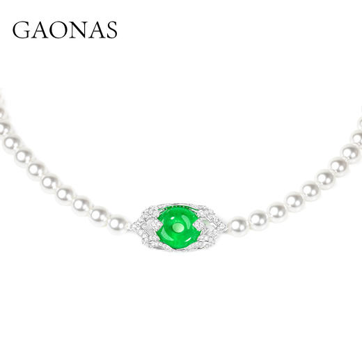 GAONAS 仿珍珠 华丽贵气时尚10mm白色珠项链11634XW 商品图2