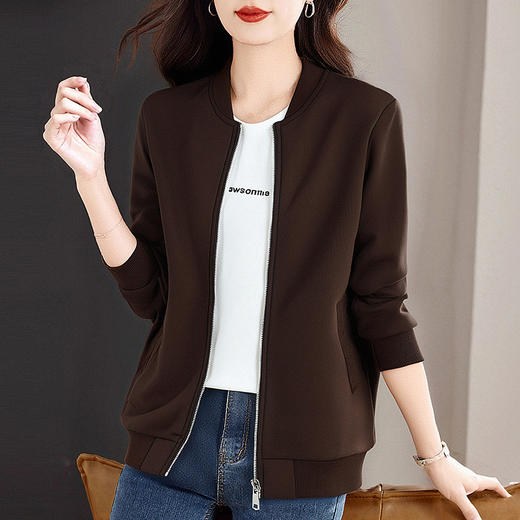 大码女装棒球服外套女2026春秋新款女士休闲百搭开衫夹克上衣薄款 商品图4