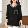 黑色连帽卫衣女春秋薄款2026年新款大码女装宽松套头下摆开叉上衣 商品缩略图0