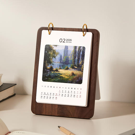 初心| 新年日历台历 2026 年黑胡桃木 商品图1