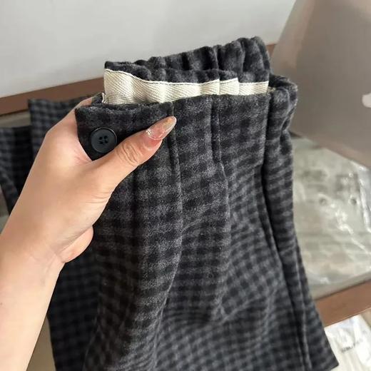 【暖冬的氛围感神器】羊毛休闲加绒格子裤  商品图2