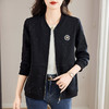 休闲大码棒球服外套女春季2026新款中年妈妈黑色夹克女士上衣薄款 商品缩略图0