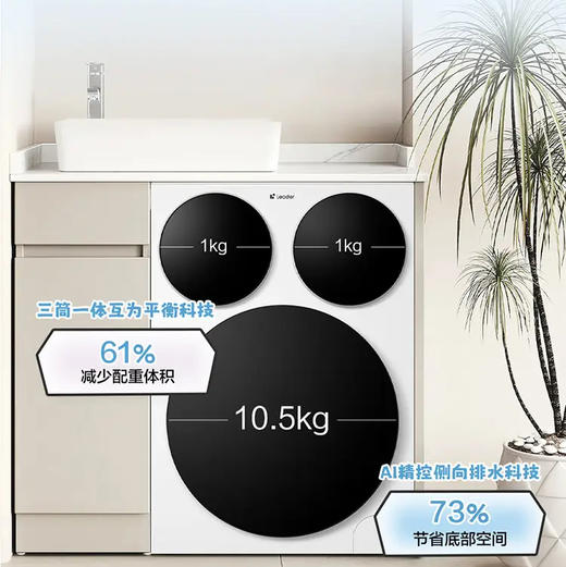 统帅（Leader）洗衣机 XQGL125-MBDE699WU1 商品图4