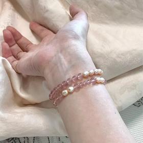 钻石豪门5500积分桃花玄学草莓晶天然淡水珍珠手串