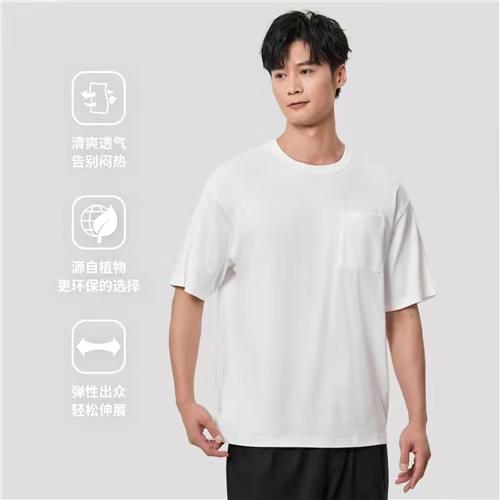 佐丹奴男装25年商场同款索罗娜弹力保型针织百搭贴袋T恤衫01025244 商品图0