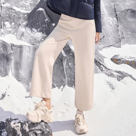 半身缘女裤 秋冬时尚舒适柔软保暖百搭显瘦休闲裤254102U30320076 商品图3