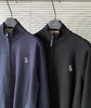 D110419秋冬新品男士上衣纯色长袖针织开衫拉链保暖外套 商品缩略图2