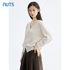 NUTS那时商场同款纯色设计感V领时尚长袖毛织套头衫女5490515A1 商品缩略图5
