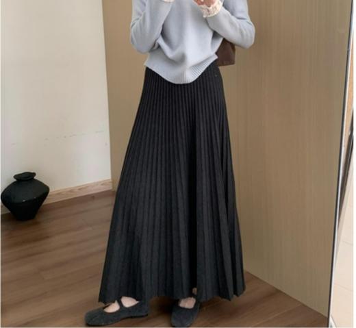 原价99 限时折扣价79元轻奢品牌 撤柜【Max Daex®🇭🇰法国🇫🇷 百褶羊绒半身裙】手感柔软舒适 保暖又高级 商品图1