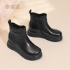 信诺真皮妈妈鞋女厚底增高短靴切尔西靴2025冬季新款加绒加厚棉鞋X5M155-269Z 商品缩略图0