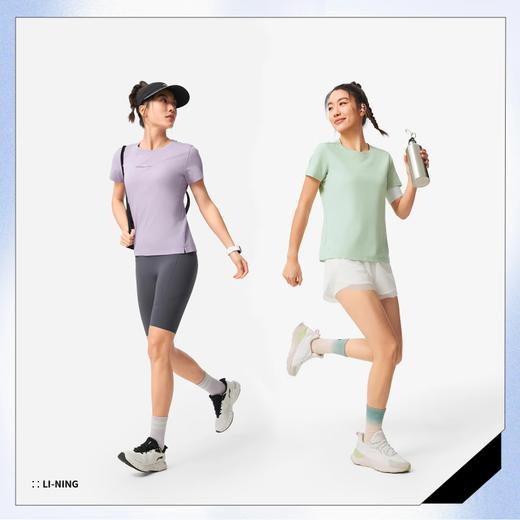 李宁冷气凉感衣健身系列女子冰感舒适短袖新款运动T恤ATSV346 商品图3