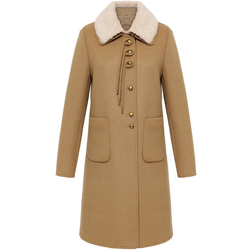 夹棉毛呢大衣内胆可拆羊毛呢子外套，厚款保暖时尚女装QYM-YXJY-79257-Y 商品图4