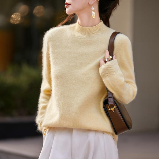 小禾同款 avann澳洲羊绒一线无缝美丽诺羊毛拉绒毛衫  圆领/V领/半高领（爆单7天内发货） 商品图6