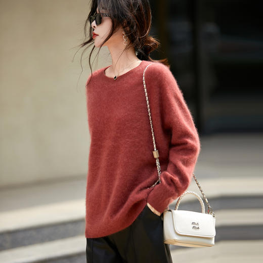 小禾同款 avann澳洲羊绒一线无缝美丽诺羊毛拉绒毛衫  圆领/V领/半高领（爆单7天内发货） 商品图3