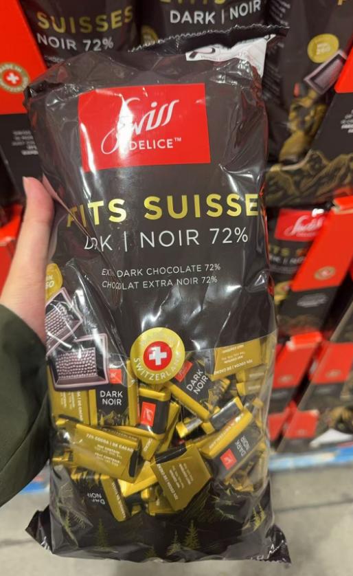 特价！瑞士Swiss Delice72%纯黑巧克力/白巧克力（1.5公斤/袋 大包装）温哥华直邮 商品图2