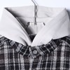 47176SDSA男士秋冬新款痞帅男装韩版拼接格纹纽扣连帽夹克外套百搭时尚 商品缩略图2