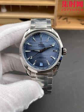 欧米茄VS海马150米系列 75周年纪念版 夏日蓝 湖蓝海马 密底海马 6点位日历 Aqua Terra 150米腕表 8900一体机 男士腕表 表径41mm