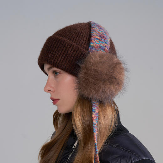 卡蒙绵羊毛耳帽一体亲肤针织帽KM-9691 商品图1