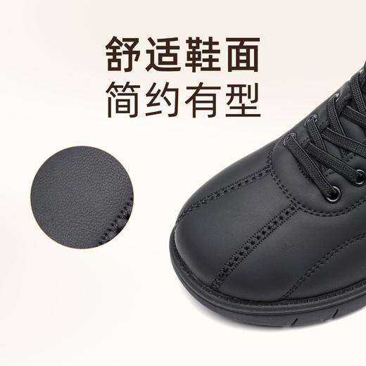 信诺老人鞋2025冬季新款加绒高帮雪地靴中老年妈妈保暖皮面棉鞋子5M262-6TD 商品图2