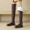 【预售7天】冬季新款皮带扣骑士靴羊羔毛保暖翻折两穿修饰腿型过膝长筒靴MX&cs28503 商品缩略图1