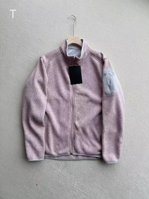 D110429秋冬COVERT玛卡龙配色刺绣版本立领开衫轻量抓绒外套男女同款 商品图6