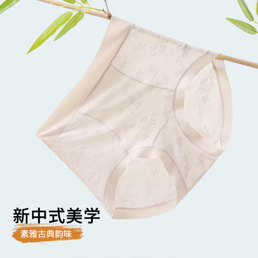 雅黛俪女士内裤舒适高弹不勒含桑蚕丝加长裆底三角裤 商品图2