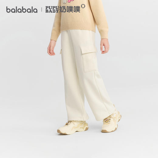 【奶噗噗IP商场同款】巴拉巴拉女童加绒裤子2025冬新款儿童工装裤 商品图2