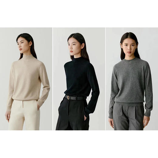 【高品质私服】【IC粗纺羊绒高领套头针织衫】色泽自然柔和，条干均匀，纹路清晰，绒面丰富G1126-CC【无标出货 介意慎拍】 商品图0