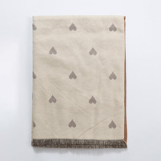 韩系美拉德双面爱心双色围巾-纪念日百货门店同款165200561 商品图0