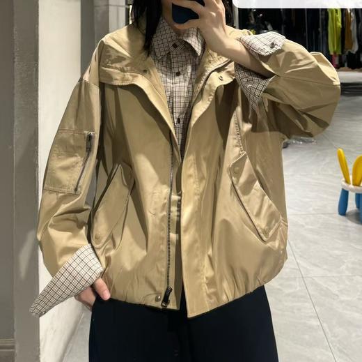 NC拼格子领假两件外套50707（卡其）秋季253120020321 商品图0