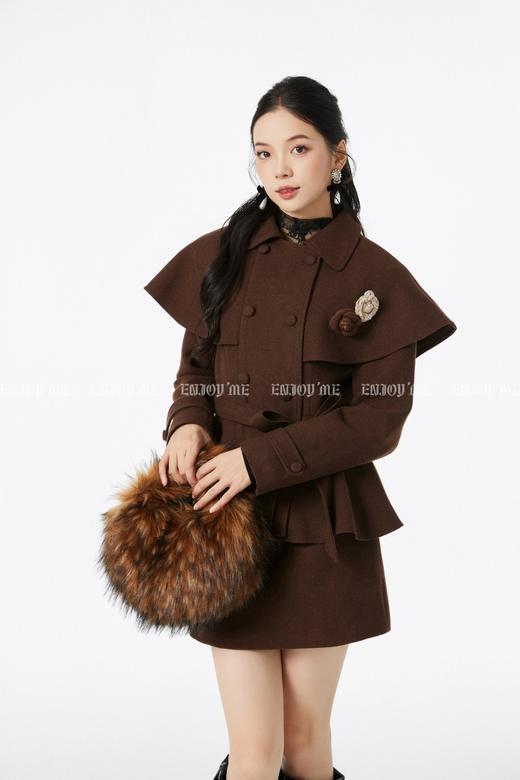 【门店同款】ENJOY冬季“相聚时刻”复古翻领收腰套装裙 167696783 商品图1