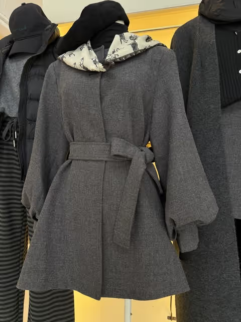 【门店同款】ENJOY冬季“暖冬软糖”气质圆领收腰外套 166797267