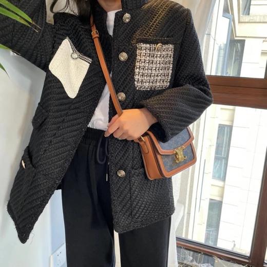 赛琳-金色锁扣凯旋门老花印花可调节肩带 牛皮革包边 腋下包单肩斜挎包 男女同款情侣款（LZ*MM） 商品图3